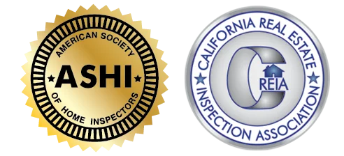 ASHI and CREIA certified professional home inspector logos